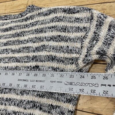 DENIM & SUPPLY RALPH LAUREN Light Knit Sweater Womens L Gray White