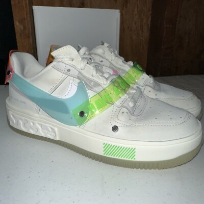 Nike Air Force 1 Fontanka Sail Sneakers White Green Neon Size 7