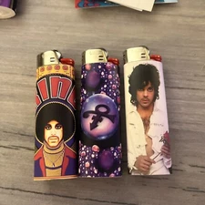 New 3 Bic Custom Lighters Prince, Singer Symbol, Purple Rain Artist Must See