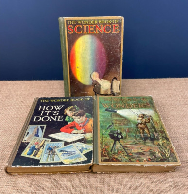 3 X VINTAGE THE WONDER BOOK OF SCIENCE WONDERS HOW ITS DONE HARDBACK BOOKS