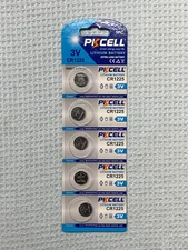 5 Pack CR1225 1225 PKCELL Lithium 3v Battery FACTORY FRESH 12/2030 FREE SHIPPING