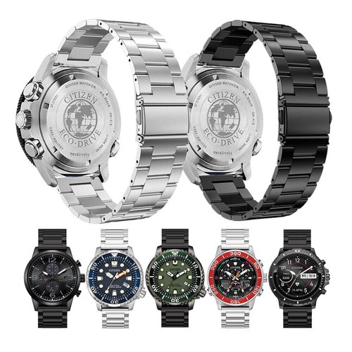 Stainless Steel Wrist Watch Band Strap for Citizen AW1361-10H Eco-Drive Avion