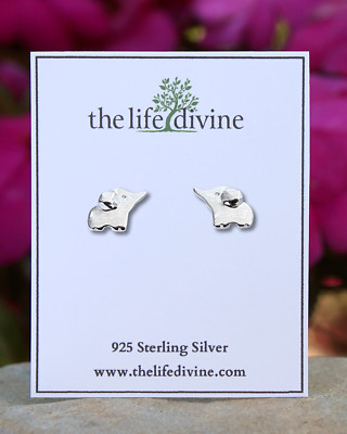 Elephant Sterling Silver Earrings