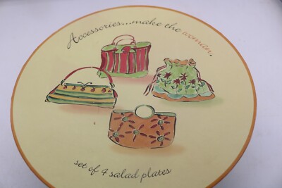 Rosanna-Set of 4 Salad Plates-Never been used-8.25'' in Diameter