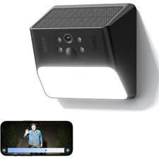 Outdoor Camera Wireless 2K Solar Wall Light Cameras with AI Motion Detection 3MP