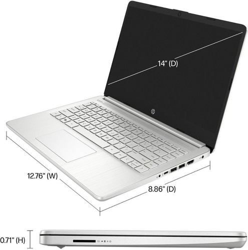 HP Slim Laptop 14" 4-Core Intel Core Upto 32GB RAM& 1TB SSD, Win 11 PRO+OFFICE - Picture 9 of 11