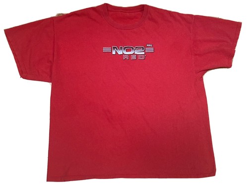 NO2 Red MRI Pre-Workout Gym Supplement Shirt Mens Size XL