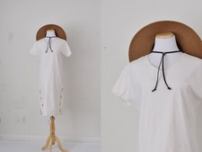 Vintage 80s Handmade Sunflower Muumuu Dress