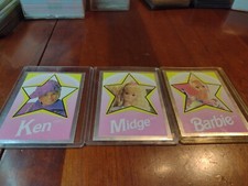 Lot 3 Panini 1992 Barbie Trading Card Stickers Ken Midge