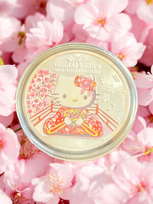 Hello Kitty 40th Anniversary Japanese Sakura Commemorative Gold