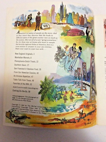 1965 McCall's Cookbook Collection Book M11 of Coast to Coast Cooking - Picture 2 of 3