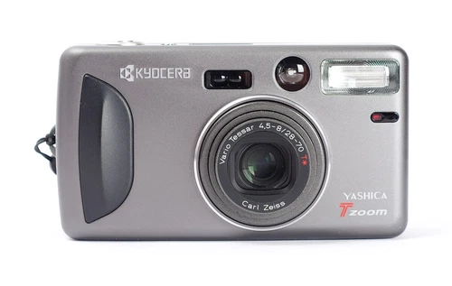 Yashica T Zoom Kyocera 35mm Camera with Vario Tessar T 4.5-8/28-70mm Point&Shoot