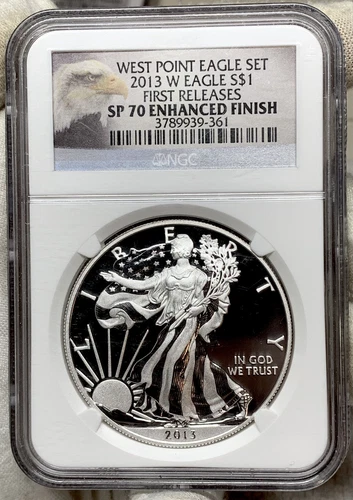 2013-W $1 NGC SP70 Enhanced Finish American Silver Eagle ||| First Releases