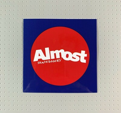 Almost Skateboard Sticker 3'' Red/Blue