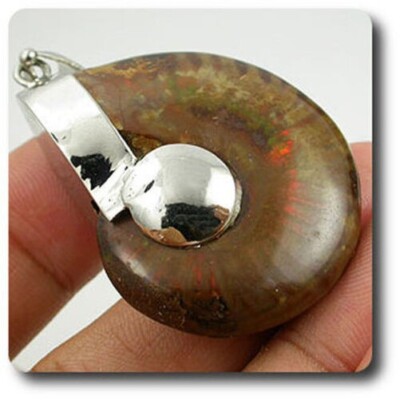 93,61 Cts Anhänger Ammonit Fossil Afrika