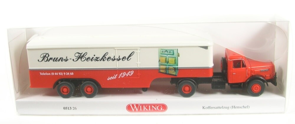 Henschel Luggage Semi-Trailer Bruns (1955-1961) 1:87 Wiking
