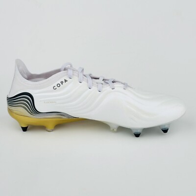 NEW Adidas Copa Sense.1 SG Soccer Cleats HP7841 Size 9 White Gold Adidas Copa Sense.1 SG Soccer Cleats Al Hilm Pack White Gold  main image 2