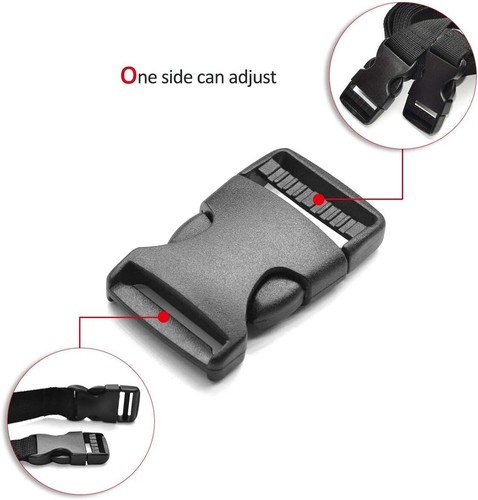 20Pk Plastic 1" Quick Side Release Buckles for Backpack Webbing Belt Black - Picture 7 of 8
