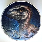 Velociraptor Dinosaur -  American Silver Eagle 1oz .999 Silver Dollar Coin