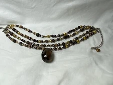 Suzanne Kalan Sterling Silver Pearl And Bead 4 Strand Necklace With Pendant