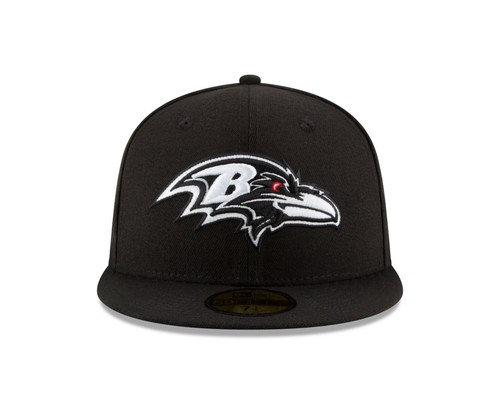 Baltimore Ravens New Era Black & White 59FIFTY eng anliegende Mütze - Schwarz - Bild 3 von 6