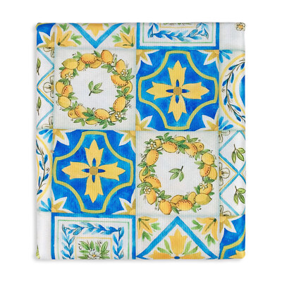 Vietri 4908 stainproof tablecloth table cover x24 Vietri print 140x450