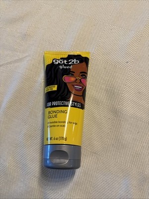 Got2b Glued Bonding Glue, For Protective styles, Gentle on Scalp, Wig Glue 6 oz