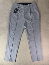 Men’s Boohoo Man Check Tailored Trouser Grey 34R New NWT Pants