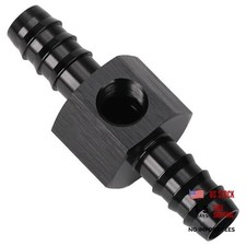 3/8 Hose Barb Inline Fuel Pressure Gauge T Fitting 3/8 Barb with 1/8 NPT Port