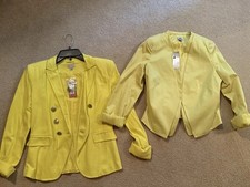 NWT VINTAGE CREMIEUX YELLOW LADIES BLAZER & WORTHINGTON BLAZER Sz XS AND SMALL