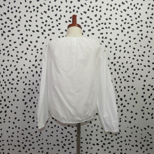 Thereabouts NWT White Button Front 100% Cotton Blouse Girls Size 7-8 (Small) - Picture 3 of 6