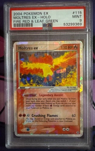 2004 Pokémon EX FireRed & LeafGreen 115 Moltres EX Holo PSA 9 Mint
