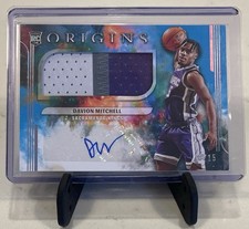 2021-22 Davion Mitchell Origins RC TURQUOISE REFRACTOR /15 RPA Rookie Patch Auto