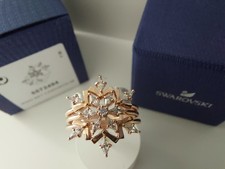 Swarovski Ring 58 Schneeflocke rosegold vergoldet Art.5572494 Stapelring 3er Set