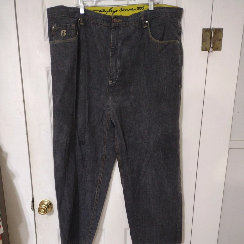 VTG Rocawear Jeans Mens Size 46 Blue Baggy Y2K Denim Hip Hop Fast Shipping  - Image 2 of 3