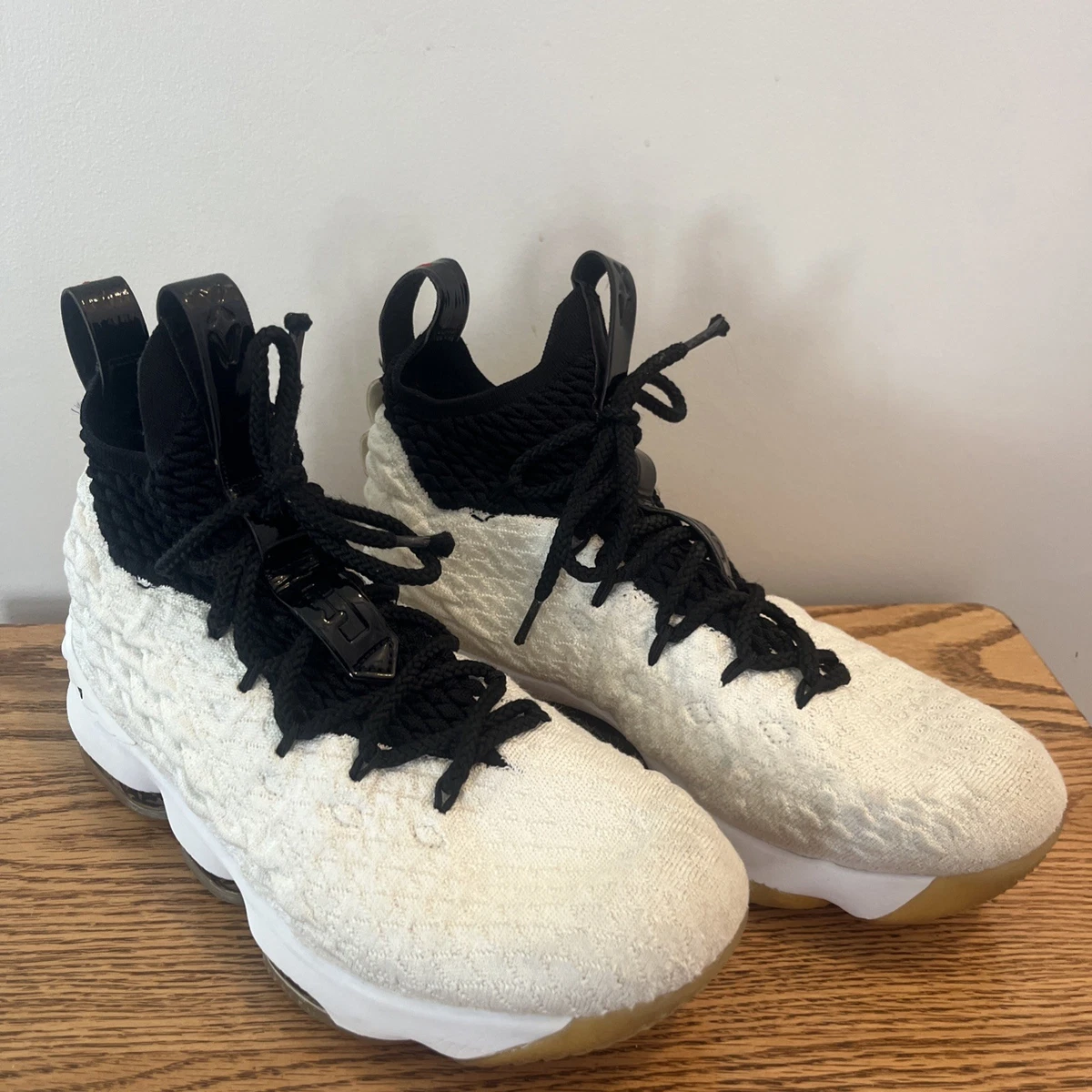 Nike LeBron 15’s Graffiti Men\'s White and Black High-Top Athletic Shoes Nike LeBron 15 Graffiti for Sale | Authenticity Guaranteed  main image 3