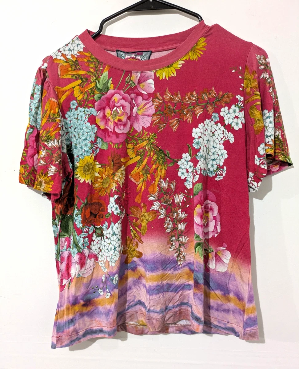 Flower Crew Neck Tops for Women for sale | eBay