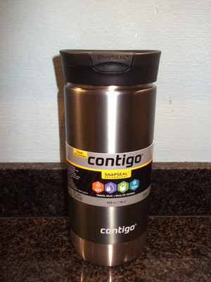 Contigo grau Thermosbecher Tasse 470ml 16oz Edelstahl heiß 6 Stunden kalt 12 Stunden