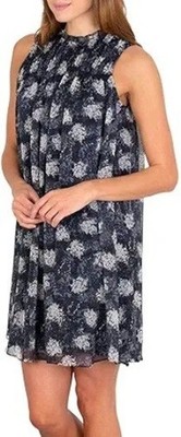 NWTJoie  Baltic Print Chiffon  Mini Dress  Ruffled Collar Sleeveless  Women's S