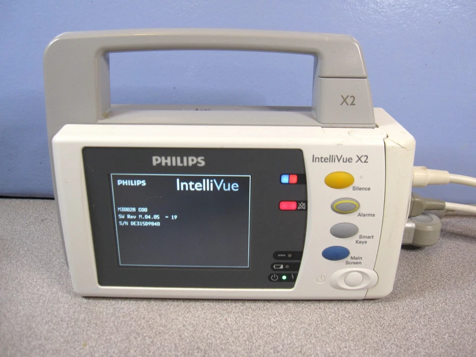 PHILIPS INTELLIVUE X2 MMS M3002A Monitor/Masimo Set FAST 12XL EASI ~ TESTED - Image 2 of 4