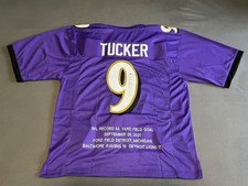 Justin Tucker Signed Autographed Baltimore Ravens Jersey JSA Authenticated