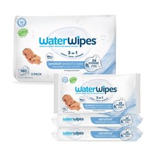Sensitive Newborn Baby Wipes, 3-In-1 Cleans, Cares, Protects