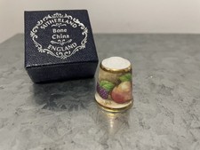 Thimble Collectors Club Fruit, Porcelain Thimble, Royal Sutherland, England 