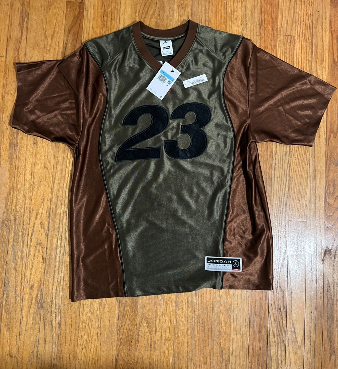 Supreme® x Jordan Warm Up Jersey Olive M Supreme Jordan Warm Up Jersey Olive Size Medium | eBay