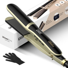 UKLISS Professional Wide Plate Hair Straighteners Digital Flat Iron All Hair Typ