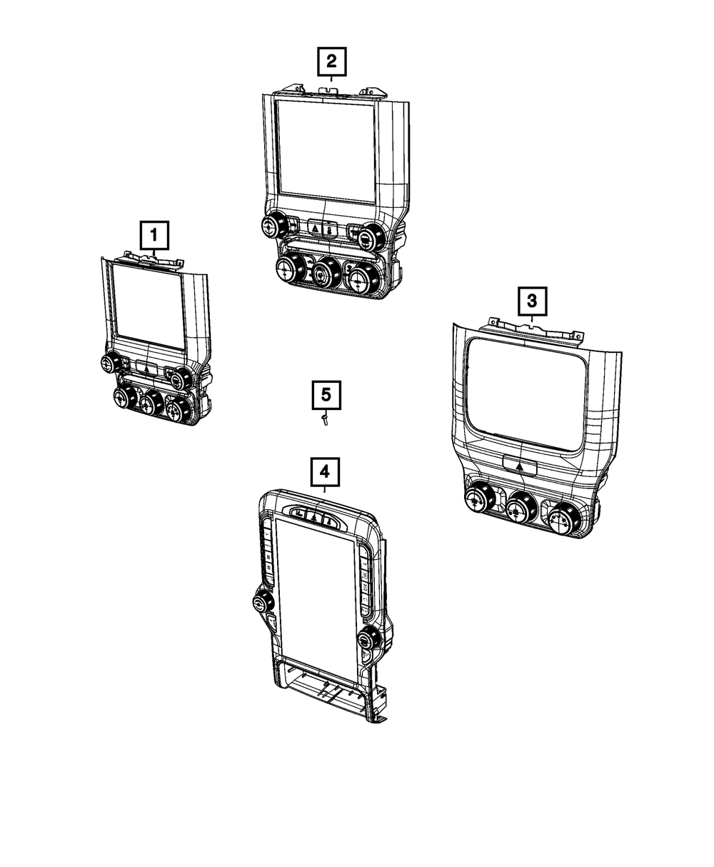 Genuine Mopar Center Stack Controls 68526611AC