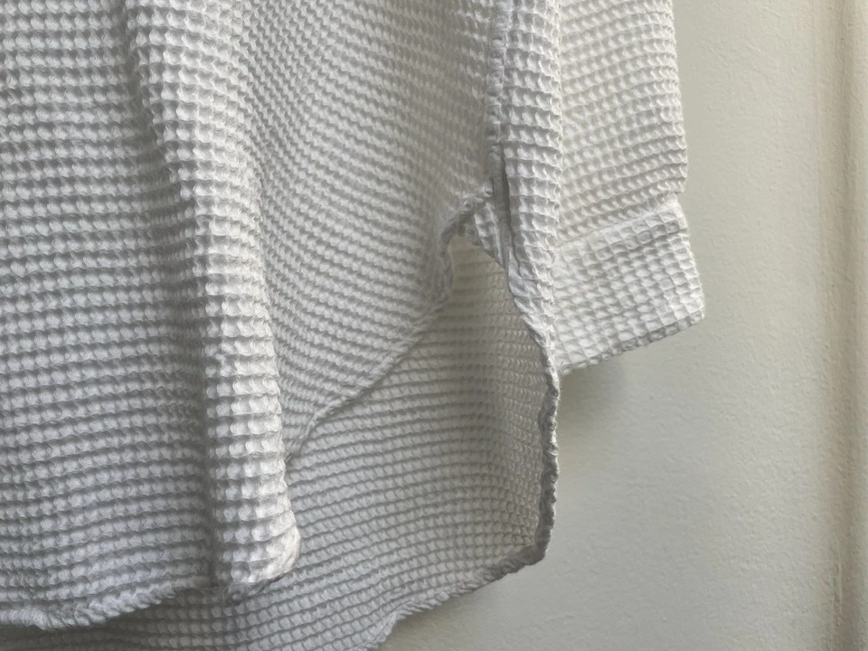 Engineered одежды вафельной ткани рубашка на пуговицах размер 2 новый с Ярлыками белый яркий - Изображение 3 из 4