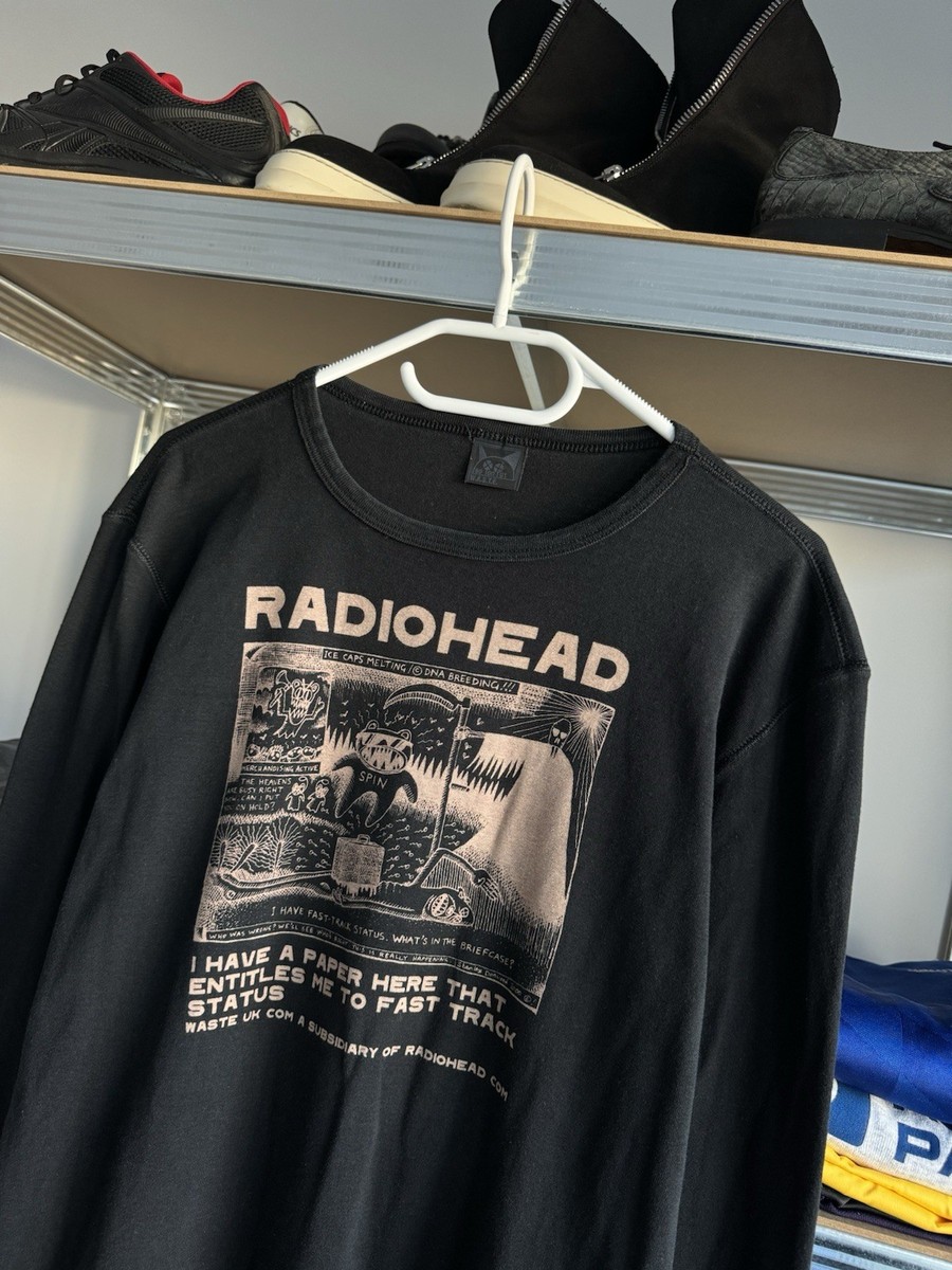 Vintage Radiohead W.A.S.T.E. 2000 Rock Band Long Sleeve T-Shirt