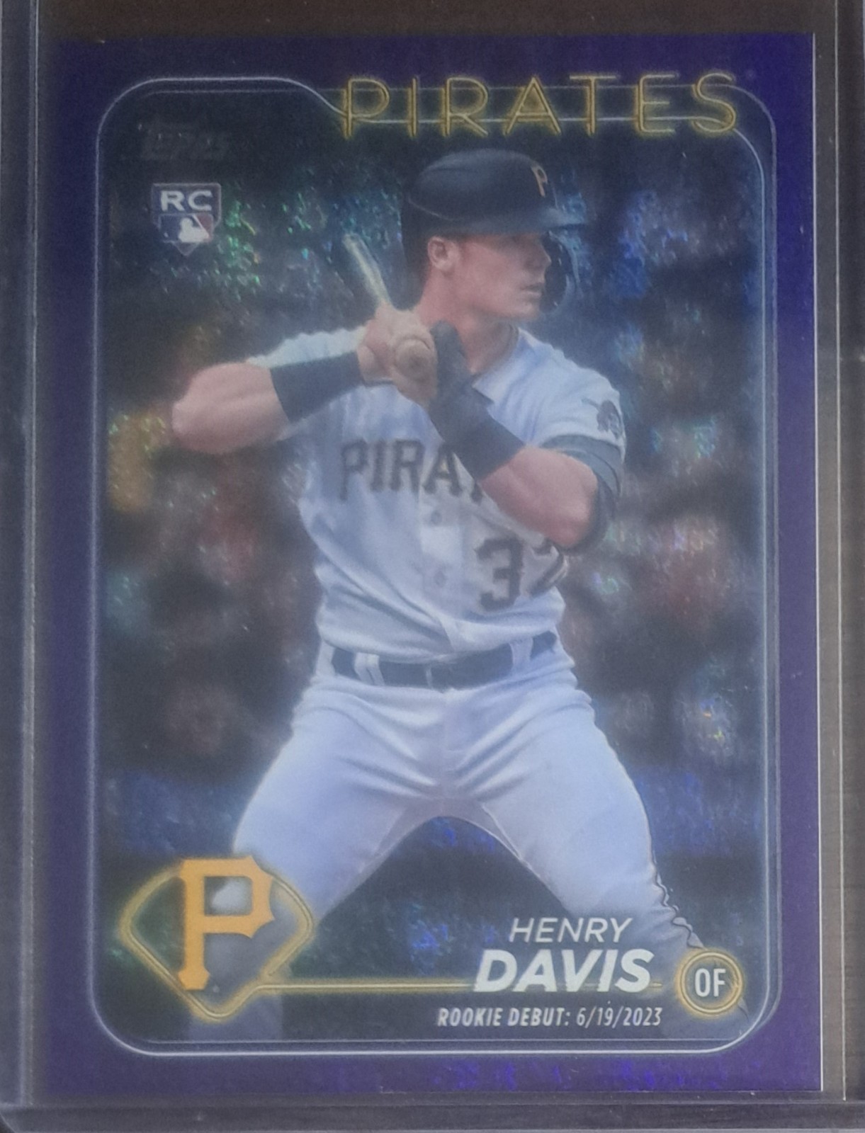 2024 Topps Update Purple Foil #US162 Henry Davis Rookie Debut RC Pirates /799