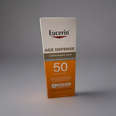 Eucerin Sun Age Defense SPF 50 Face Sunscreen Lotion with hyaluronic acid 2.5 oz